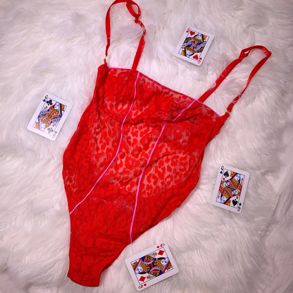 red hot cheetah print bodysuit 🥵